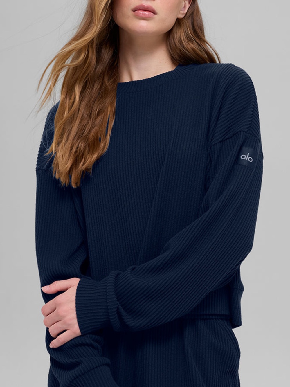 ALO Muse Navy Crewneck Pullover